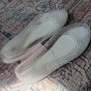 Transparent Jelly Slingback Flats - Clear Women's Loafers